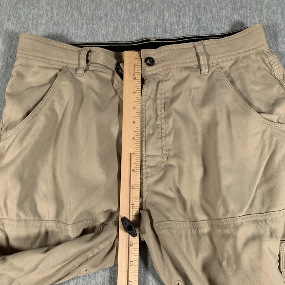 Prana Stretch Zion Pants Mens Medium 32L Khaki Hiking Cargo Outdoor Nylon - Picture 9 of 14